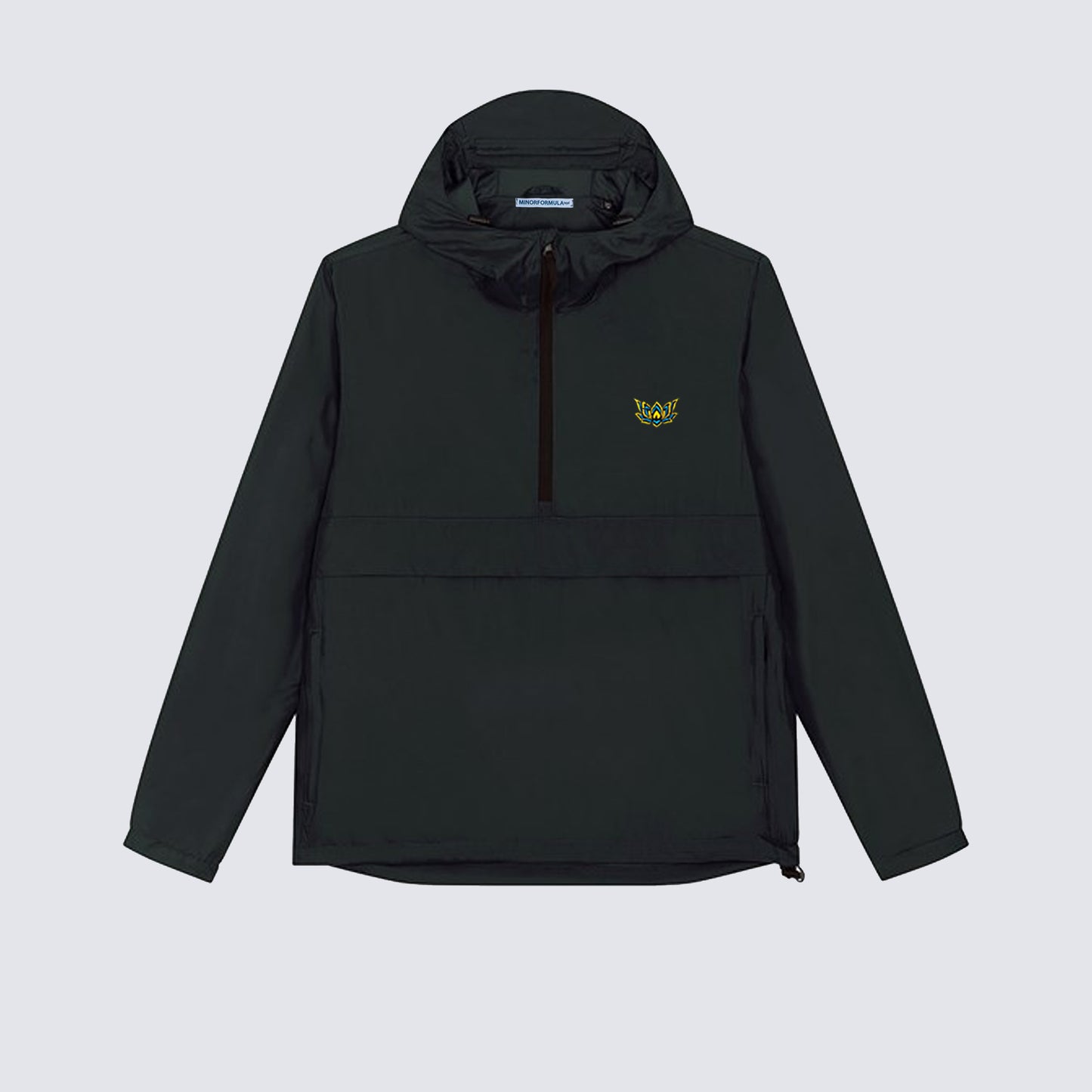 LOTUS HALF ZIP WINDBREAKER - BLACK