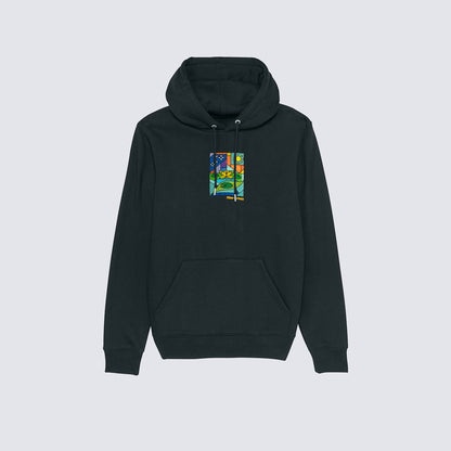 GLASS GARDEN HOODIE - BLACK