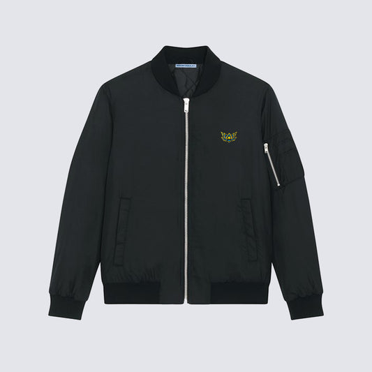 LOTUS BOMBER JACKET - BLACK