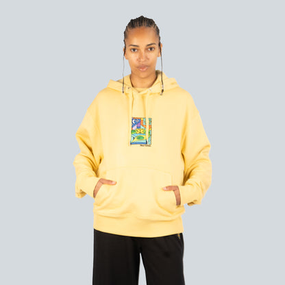 GLASS GARDEN OVERSIZED HOODIE - YELLOW SUN