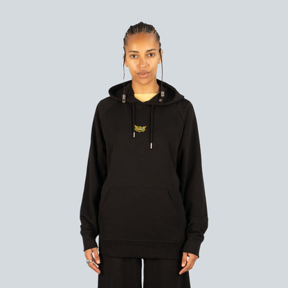 LITTLE LOTUS HOODIE - BLACK