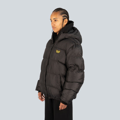 LOTUS PUFFA JACKET - BLACK