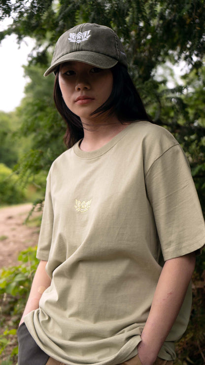 LITTLE LOTUS TEE - SAGE GREEN